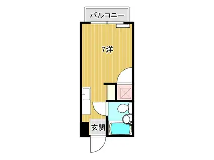 第2祥光マンション(ワンルーム/1階)の間取り写真