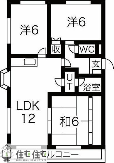マンション菅沼(3LDK/1階)の間取り写真