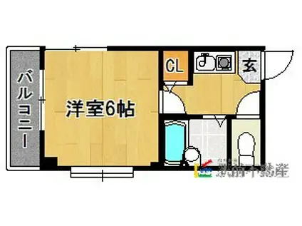 シティパレス白金(1K/3階)の間取り写真