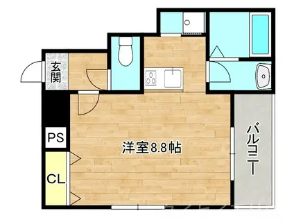 CEREZA都島(ワンルーム/6階)の間取り写真