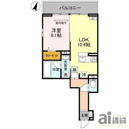 D-SERENO緑町(1LDK/1階)の間取り写真