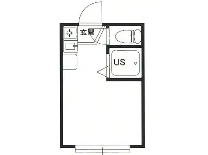 シェスタミモザ(ワンルーム/1階)の間取り写真