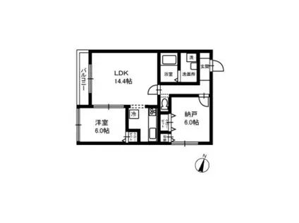 エルンテ(2LDK/1階)の間取り写真