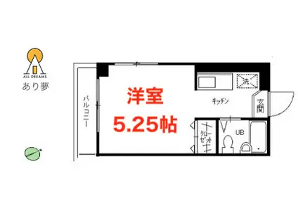 ハートランド天王町(1K/4階)の間取り写真