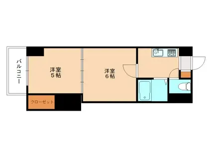 ロイヤルエレガンス(2K/14階)の間取り写真