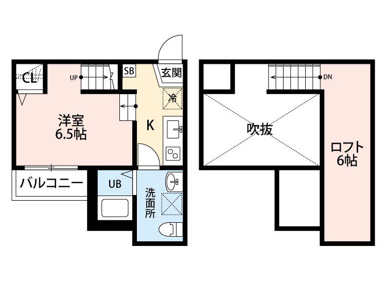 フォンターナ 島崎(ワンルーム/1階)の間取り写真