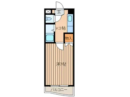 シティ豊平70(1K/5階)の間取り写真