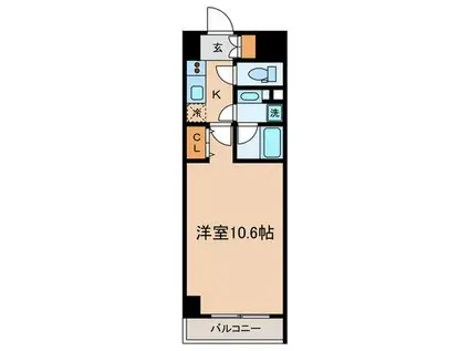 レガーロ御茶ノ水II(1K/6階)の間取り写真