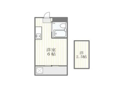 谷口ビル(1K/2階)の間取り写真