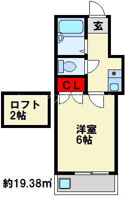 スリム志井駅前(1K/1階)の間取り写真