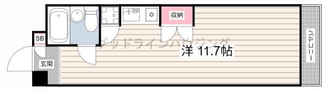ルークレジデンス加東(ワンルーム/2階)の間取り写真