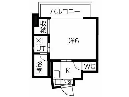 LUCE SHINFUKUSHIMA(1K/2階)の間取り写真