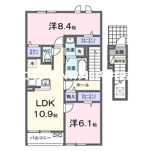 光テラス II(2LDK/2階)の間取り写真