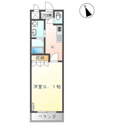 ARC-EN-CIEL(1K/1階)の間取り写真