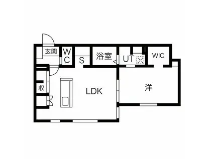 RーFINO札幌桑園(1LDK/3階)の間取り写真