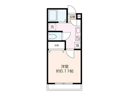 SD磯子ポートガーデン(1K/2階)の間取り写真