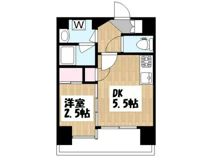 エクセルシオール渋谷(1DK/6階)の間取り写真