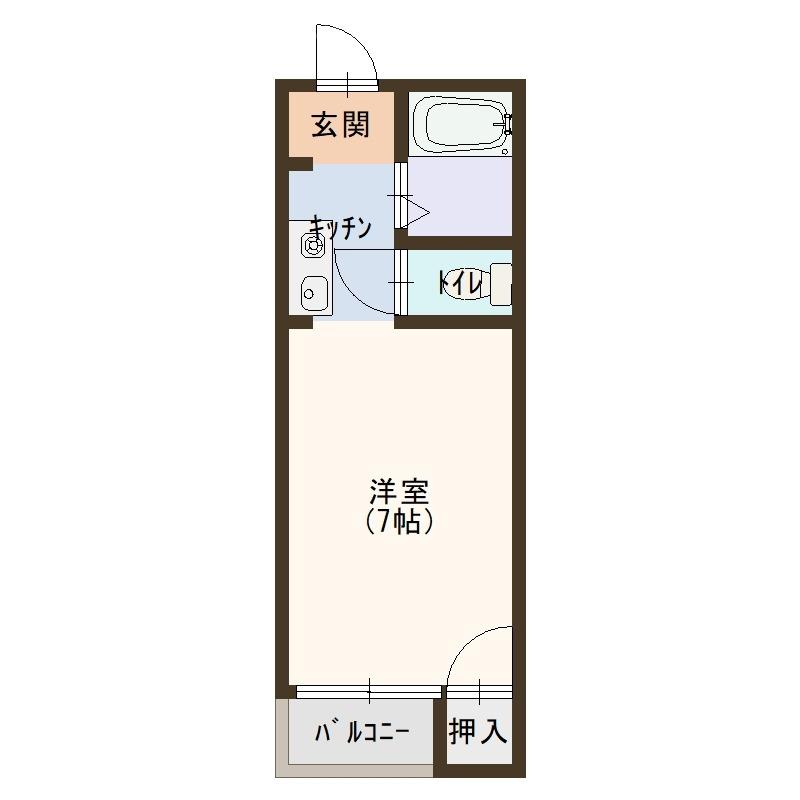 プレアール大池(1K/4階)の間取り写真