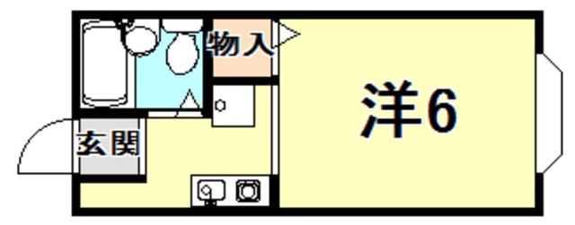 ベルエポック三番館(ワンルーム/1階)の間取り写真