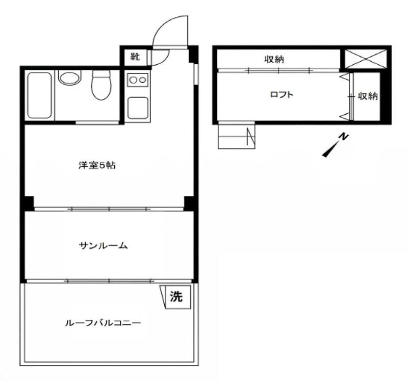 第二富士ビル(ワンルーム/4階)の間取り写真