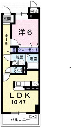ベルエクセレント(1LDK/3階)の間取り写真