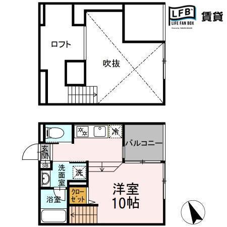 メゾン・ド・ボヌール毛利町(ワンルーム/1階)の間取り写真