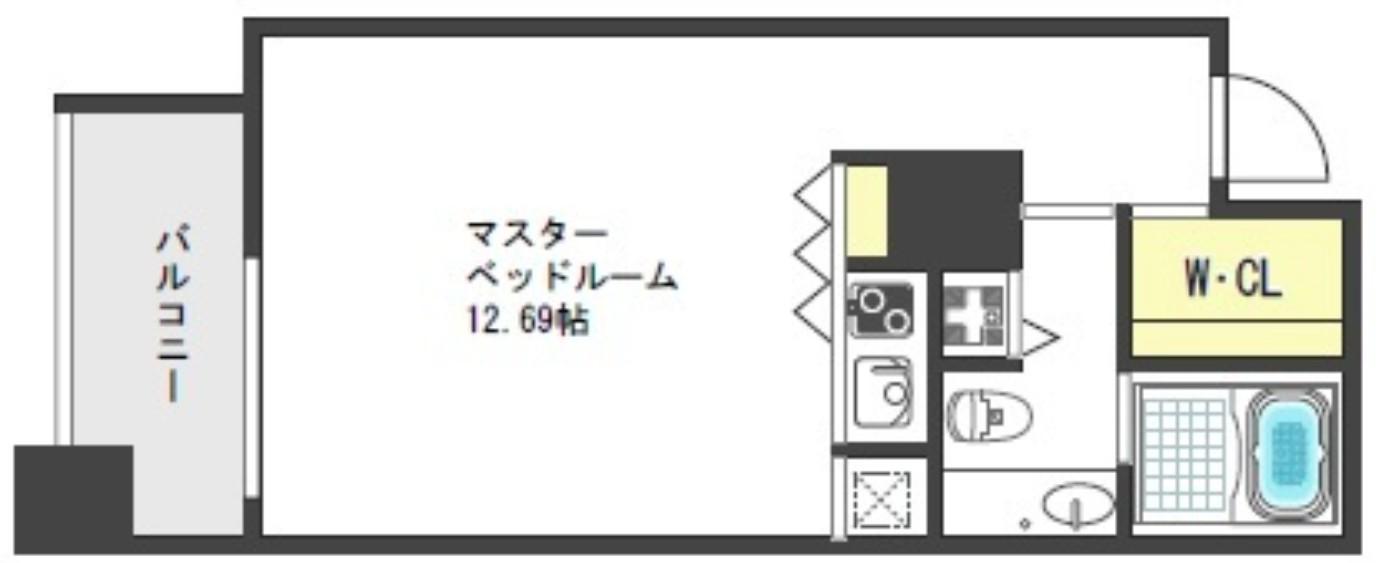 ザ タワー大阪レジデンス(ワンルーム/6階)の間取り写真