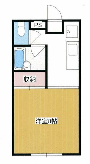 ウエストコーポ(1K/1階)の間取り写真