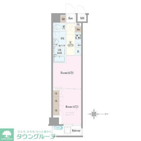 LUMICOURT MITAKA(2K/2階)の間取り写真