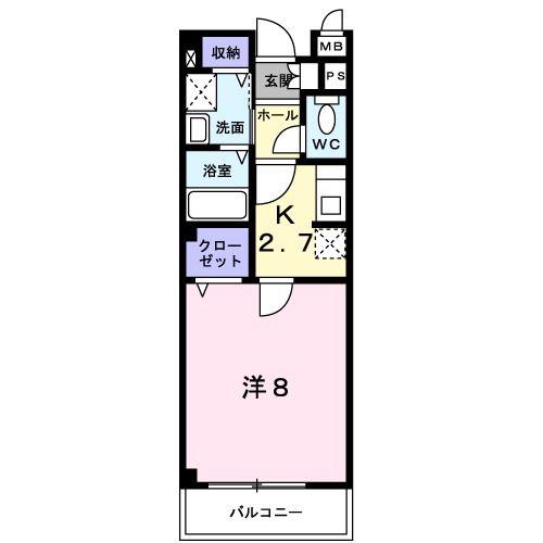 アンシャンテ(1K/3階)の間取り写真