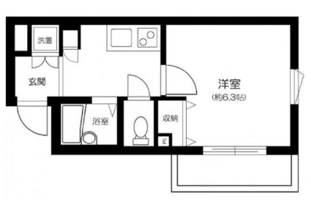 菱和パレス大塚(1K/4階)の間取り写真