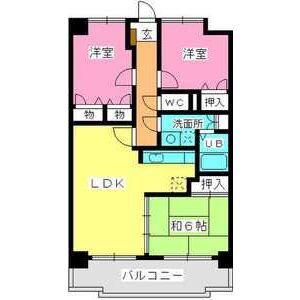 エスペランス大野城(3LDK/4階)の間取り写真