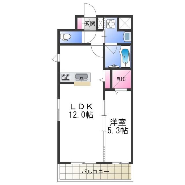 GRAND ECLAT(1LDK/4階)の間取り写真