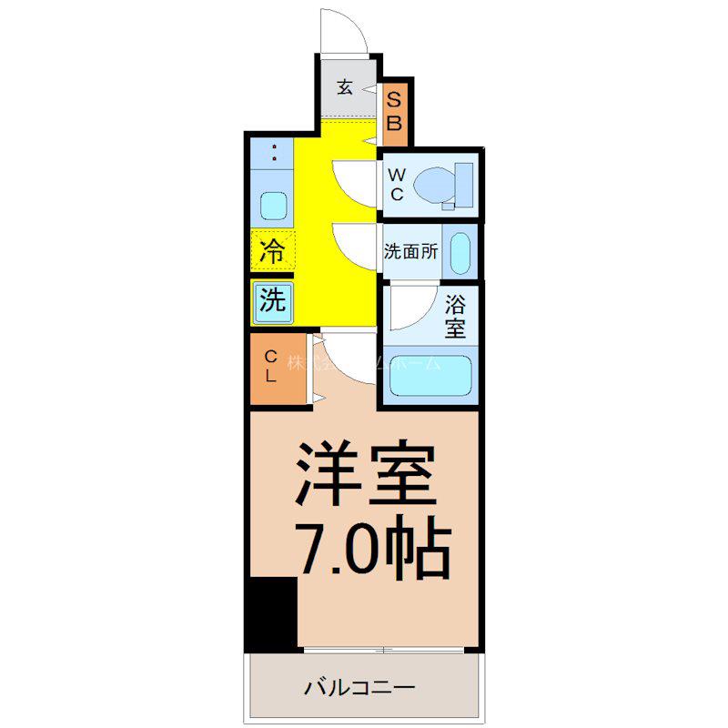 IARIM吹上(1K/5階)の間取り写真