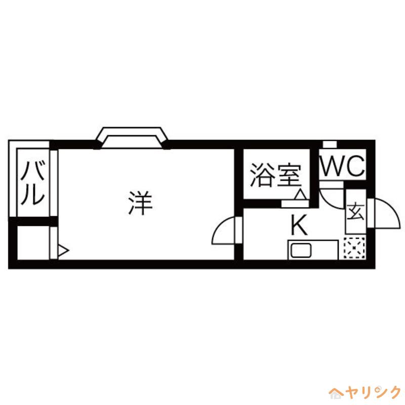 マイステージ(1K/2階)の間取り写真