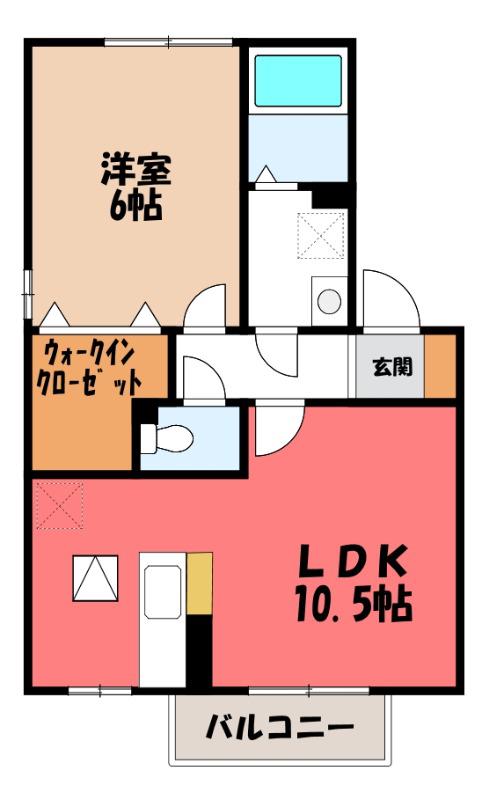 セジュール宮前壱番館(1LDK/1階)の間取り写真
