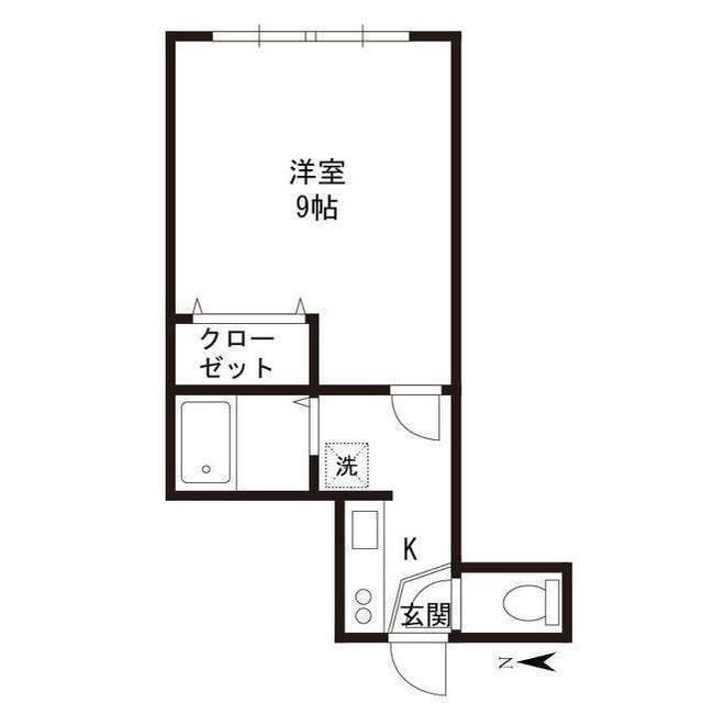 篠原コーポ(1K/2階)の間取り写真