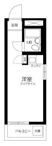 ハイシティ池尻大橋第2(ワンルーム/2階)の間取り写真