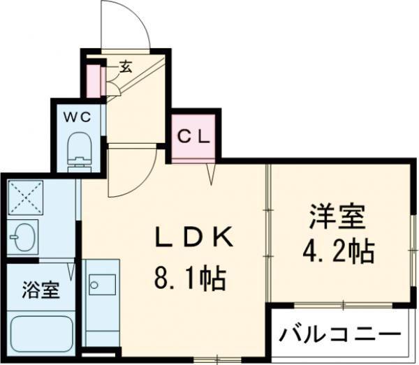 GRAND SUWA(1LDK/1階)の間取り写真
