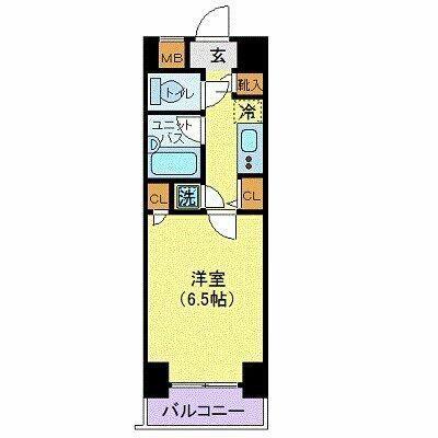 シンシア日本橋兜町(1K/7階)の間取り写真