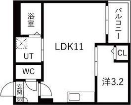 JACK SHOHO IX(1LDK/2階)の間取り写真