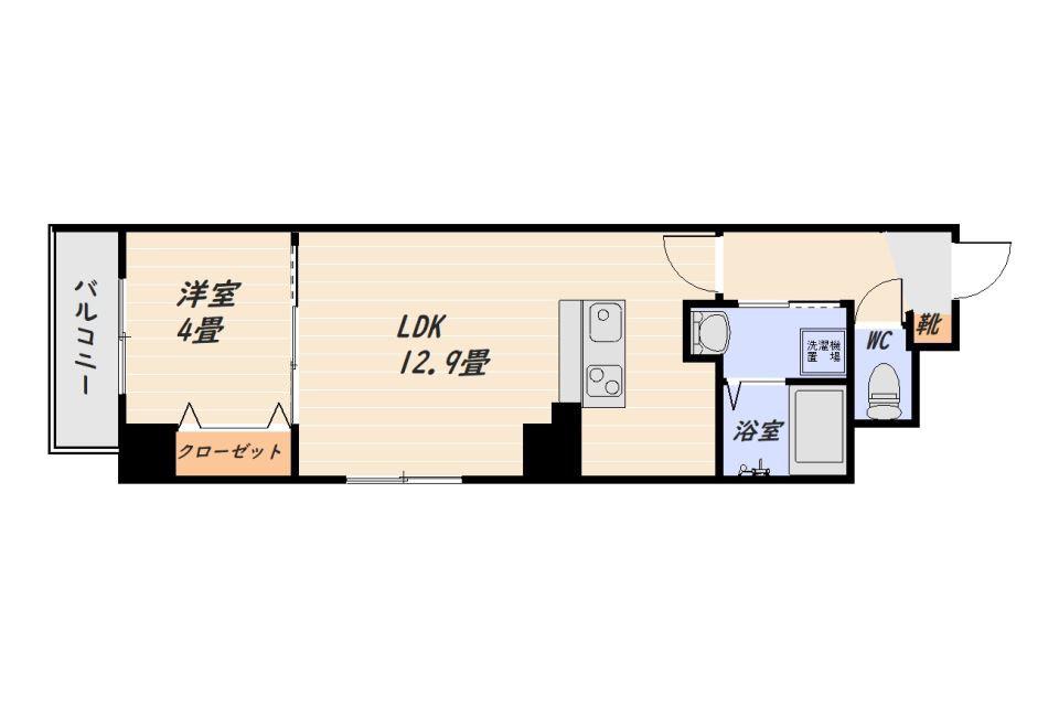 フォレストIII(1LDK/6階)の間取り写真