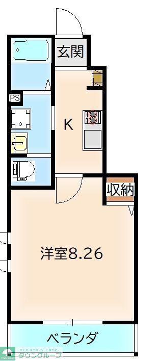 桜木北2丁目共同(1LDK/1階)の間取り写真