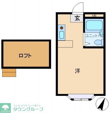 ベルピア吹上第2(ワンルーム/1階)の間取り写真