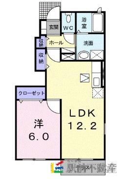サンガーデンハウスII(1LDK/1階)の間取り写真
