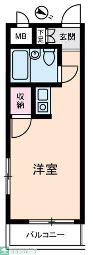 パーソネージュ氷川台(ワンルーム/3階)の間取り写真