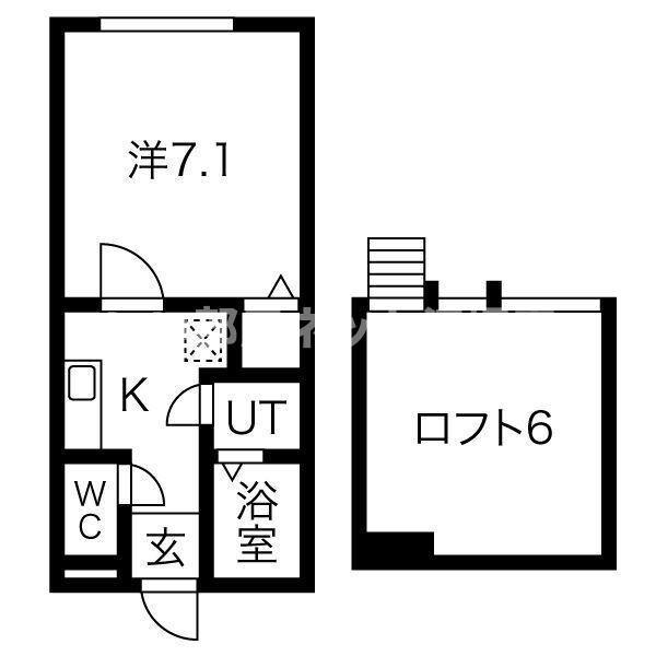 ALPHA STAGE APMII(1K/1階)の間取り写真