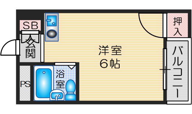 EーESAKA(ワンルーム/3階)の間取り写真