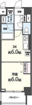 メゾンセンリーユ(1DK/5階)の間取り写真