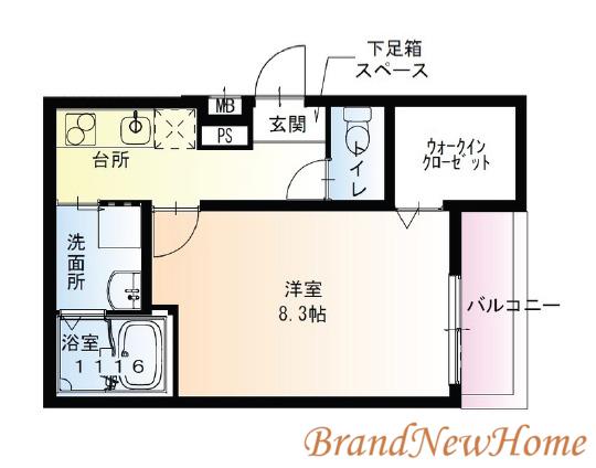 フジパレス堺百舌鳥梅北(1K/1階)の間取り写真